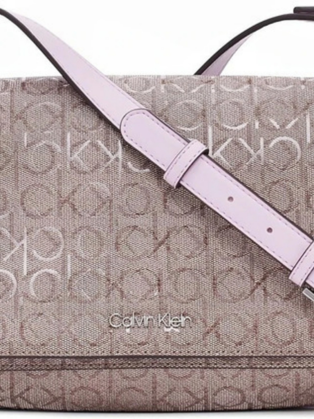 Calvin Klein Logo Shoulder Bag in Pink & Brown NWT